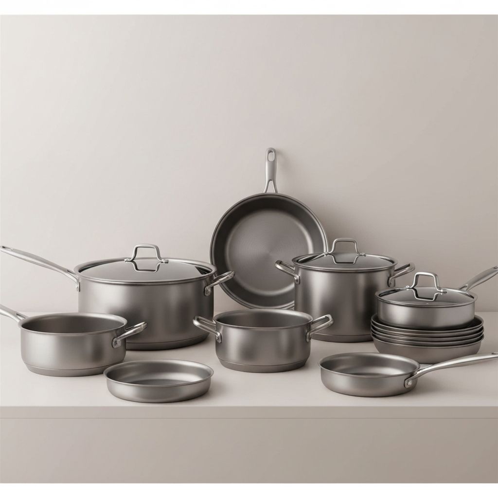 Hestan NanoBond Cookware - Titanium-bonded stainless steel with mirror finish